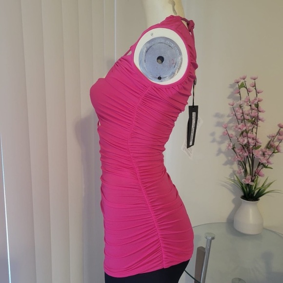 SOLD DO NOT BUY Plein Sud Criss Cross NWT Sleeveless Pink Top - Picture 4 of 8